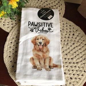 PAWSITIVE VIBES Kitchen Towel Set - Golden Retriever